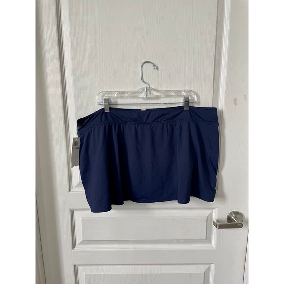 Anne Cole Classic Skirt Swim Bottom Navy Blue Size 22W New - Picture 4 of 7